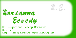 marianna ecsedy business card